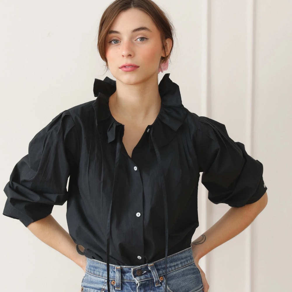 Shop Mille Black Cleo Top SZ M